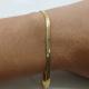 PULSEIRA FITA LISA FOLHEADA A OURO 18K - 21,5CM