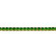 PULSIERA ZIRC GREEN FOLHEADA A OURO 18K - 19CM