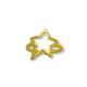 ANEL ESTRELA  CRAVEJADA FOLHEADA A OURO 18K