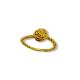 ANEL FLOR FOLHEADO A OURO 18K 