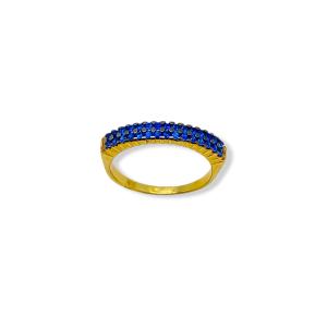 ANEL APARADOR BLUE FOLHEADO A OURO 18K