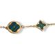 PULSEIRA GREEN FORMS FOLHEADA A OURO 18K - 22CM