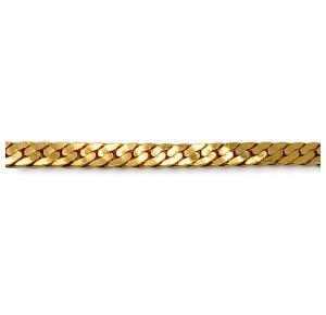 PULSEIRA LISA MEDIA FOLHEADA A OURO 18K - 21,5CM