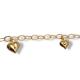 PULSEIRA  PING CORA FOLHEADA A OURO 18K - 20CM