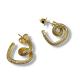 BRINCO TORCIDO ZIRC FOLHEADA A OURO 18K - 1,6CM